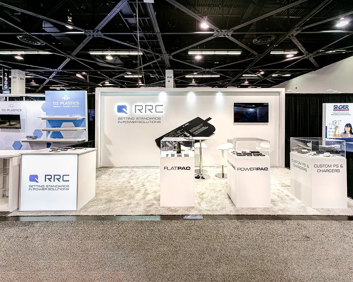 10x20 Exhibit Booth Rental at MD&M West 2025, Designed and Built by Exponents in Anaheim 10x20 Exhibit Booth Rental at MD&M West 2025, Designed and Built by Exponents in Anaheim
