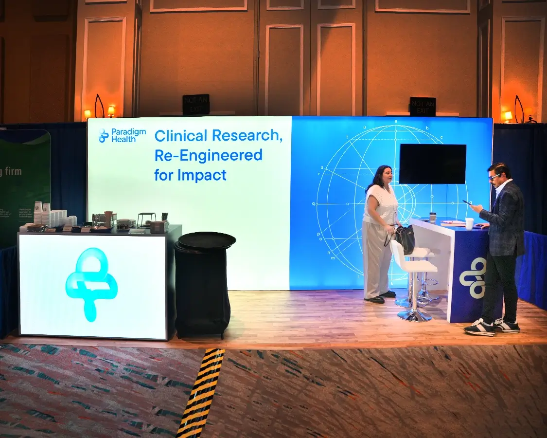 10×20 Trade Show Exhibit Rental for Paradigm Health at Scope Summit, Designed and Built by Exponents in Orlando, FL 10×20 Trade Show Exhibit Rental for Paradigm Health at Scope Summit, Designed and Built by Exponents in Orlando, FL
