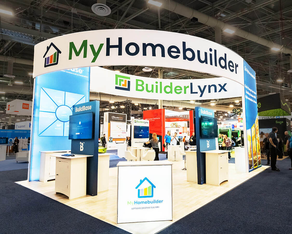 20×30 Trade Show Display for Home Builder At NAHB IBS Show, Designed and Built By Exponents in Las Vegas