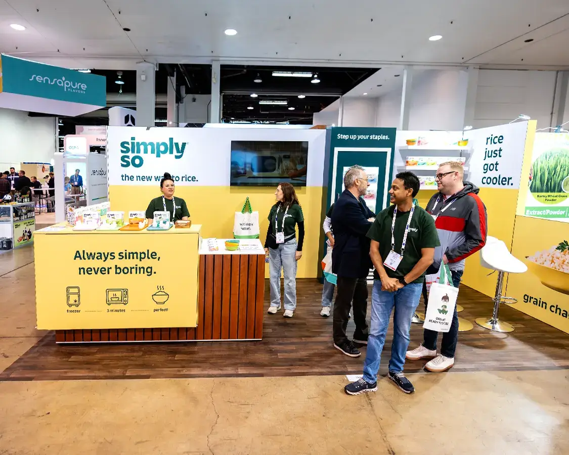 Simply So - 10×20 Trade Show Exhibit Rental at Natural Products Expo West Show, Anaheim, CA Simply So - 10×20 Trade Show Exhibit Rental at Natural Products Expo West Show, Anaheim, CA