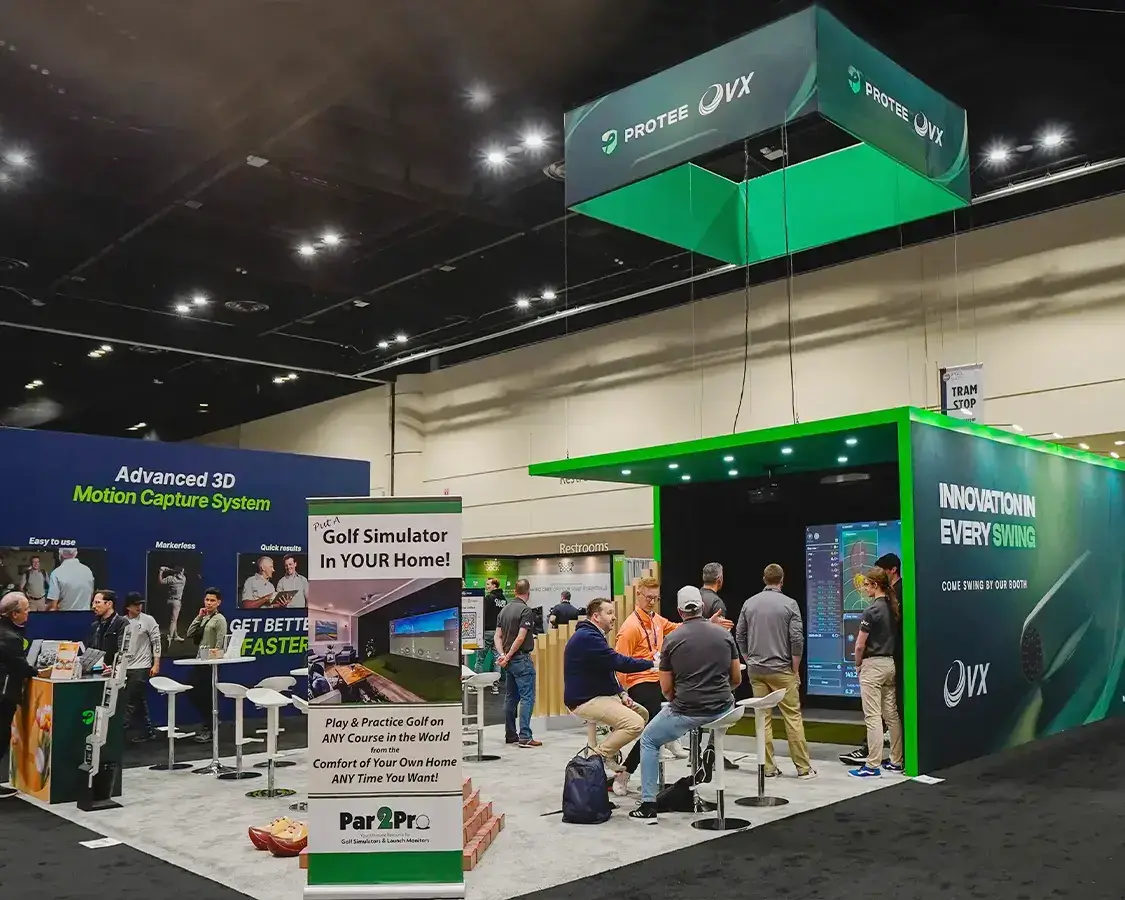 20x40 Trade Show Booth for Protee At PGA, Designed and Built By Exponents in Orlando 20x40 Trade Show Booth for Protee At PGA, Designed and Built By Exponents in Orlando