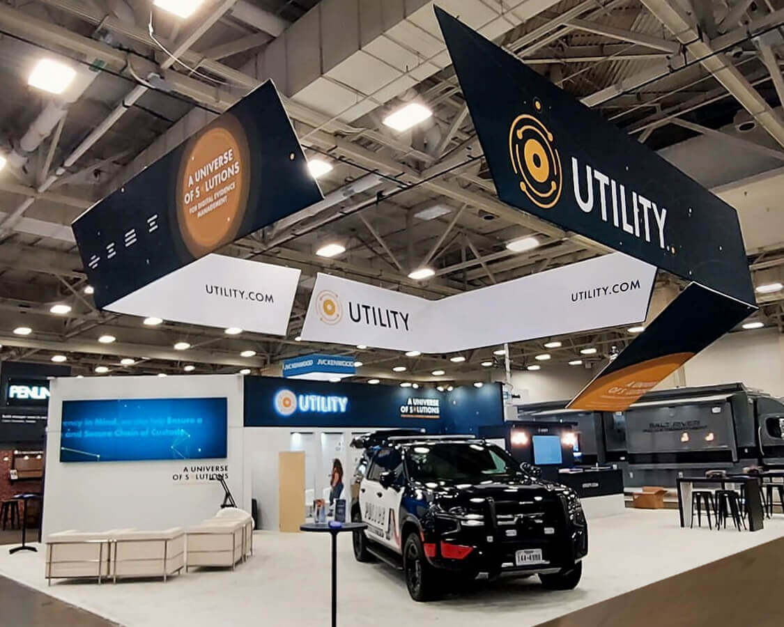 Utility 40'x50' Trade show Booth Rental at IACP Conference , Designed and Built By Exponents in Dallas, TX