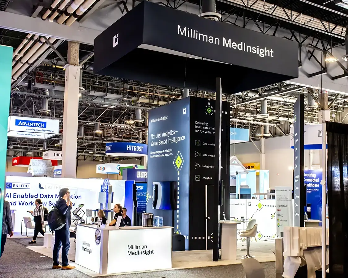 Milliman MedInsight - 20x30 Exhibition Stand Rentals AT HIMSS Show 2025, Las Vegas, NV