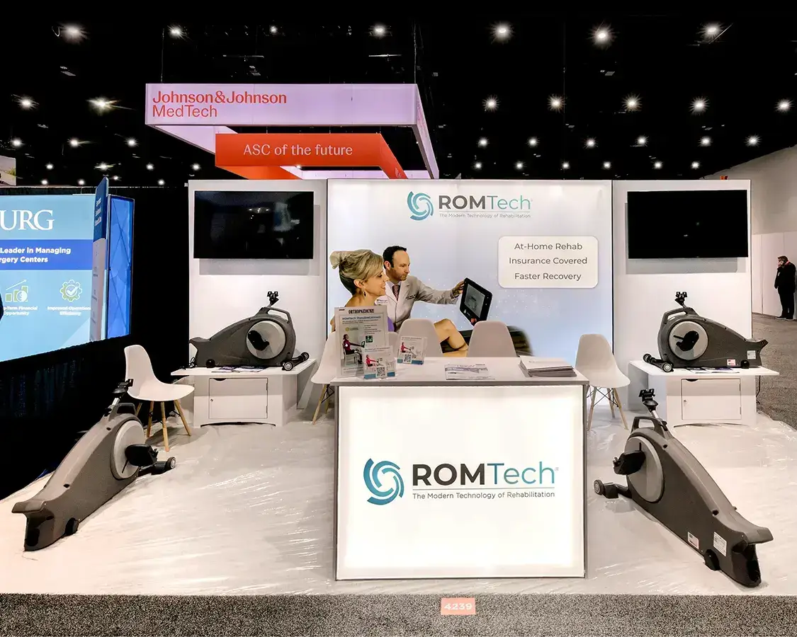 10×20 Exhibition Stands Rental for AAOS at ROMTech, Designed and Built By Exponents in San Diego