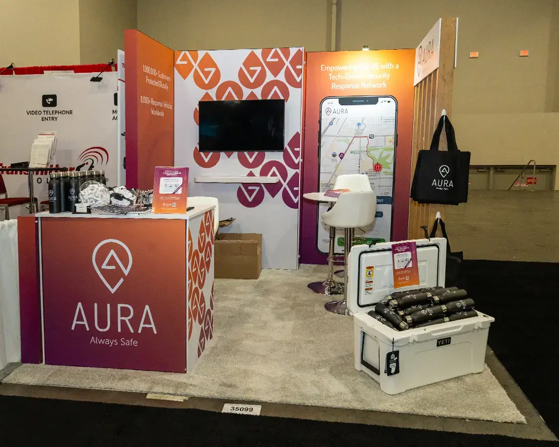 Striking 10x10 trade show booth rentals Las Vegas