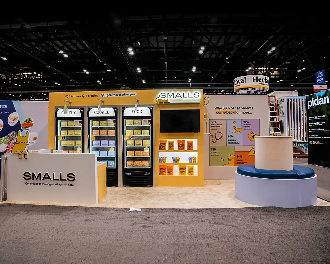 10×20 Exhibits Rental for Smalls at Global Pet Expo, Designed and Built by Exponents in Orlando, FL