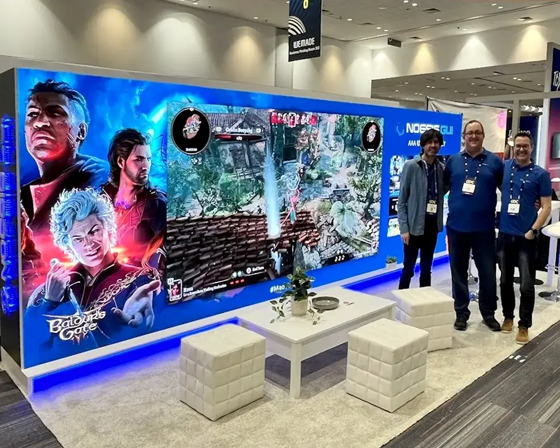 10x30 Trade Show Display for Noises at GDC, Designed and Built By Exponents in San Francisco, CA