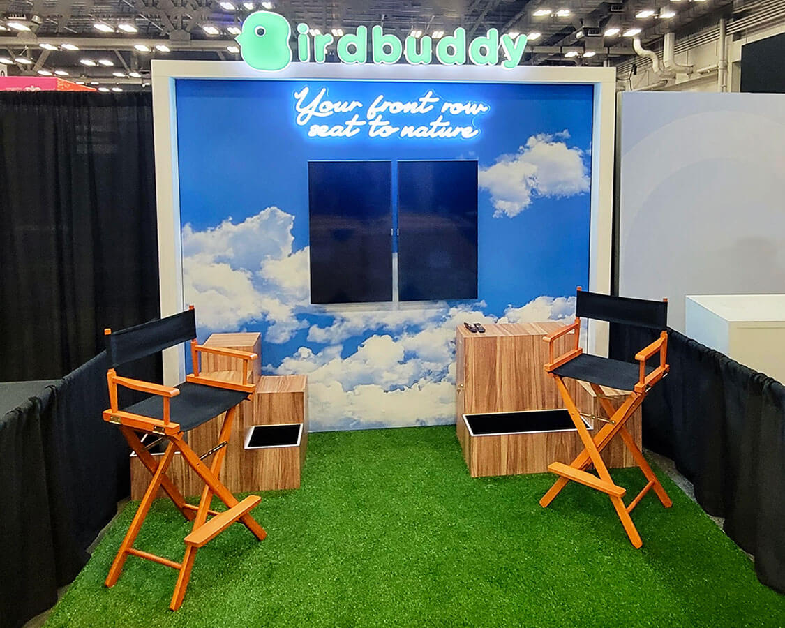 10x10 Booth Rental for Birdbuddy At SXSW, Designed and Built By Exponents in Austin