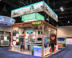 20×20 Trade Show Exhibit Rental for Altasciences At SOT Show, Designed and Built By Exponents in Orlando