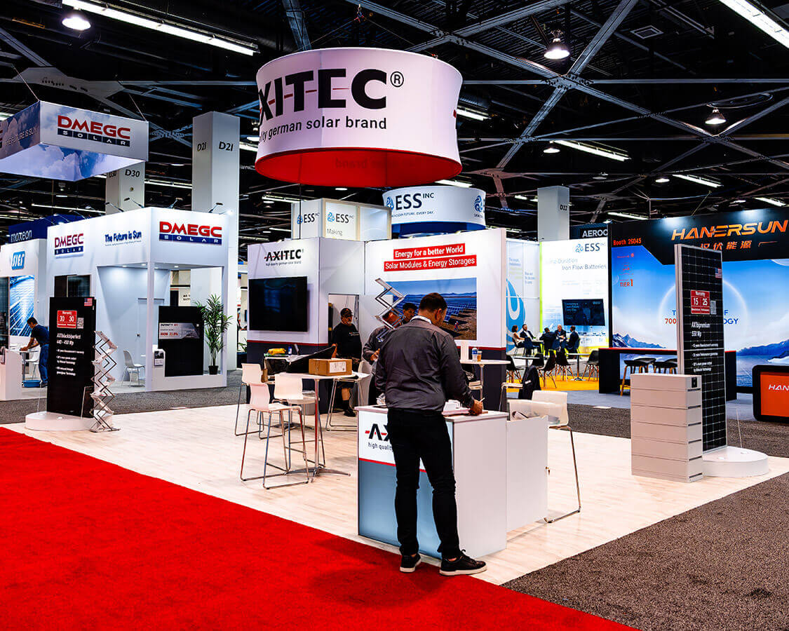 20×30 Trade Show Booth AT RE+ Show 2024, Anaheim, CA 20×30 Trade Show Booth AT RE+ Show 2024, Anaheim, CA
