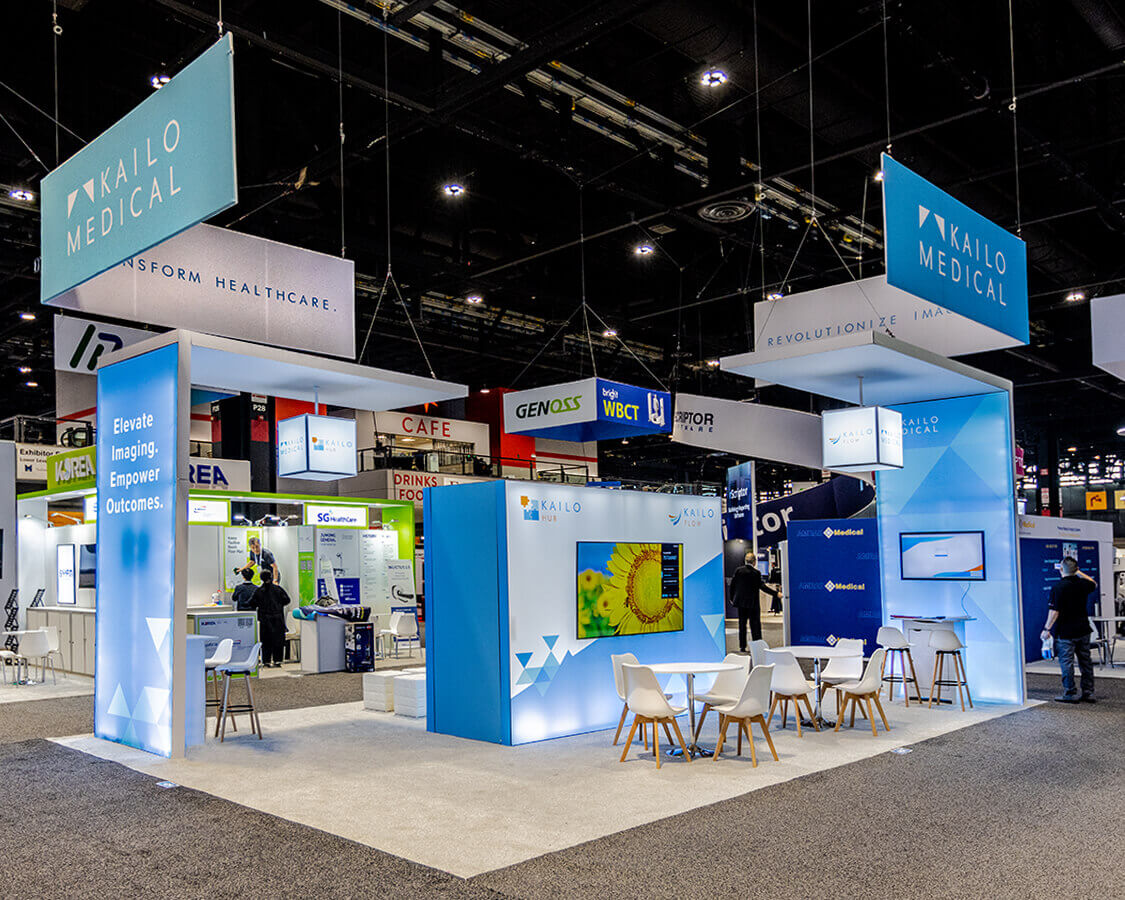 20×30 Custom Booth Rental for Kailo Medical at RSNA, Built by Exponents in Chicago 20×30 Custom Booth Rental for Kailo Medical at RSNA, Built by Exponents in Chicago