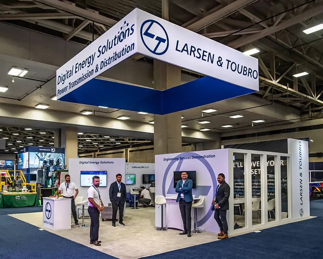30x30 Booth Rental for Larsen & Toubro at Distributech, Designed and Built by Exponents in Dallas