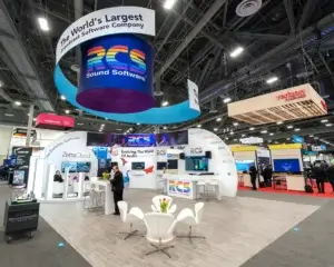 30×40 Custom Modular Exhibits for RCS at NAB Show, Designed and Built by Exponents in Las Vegas