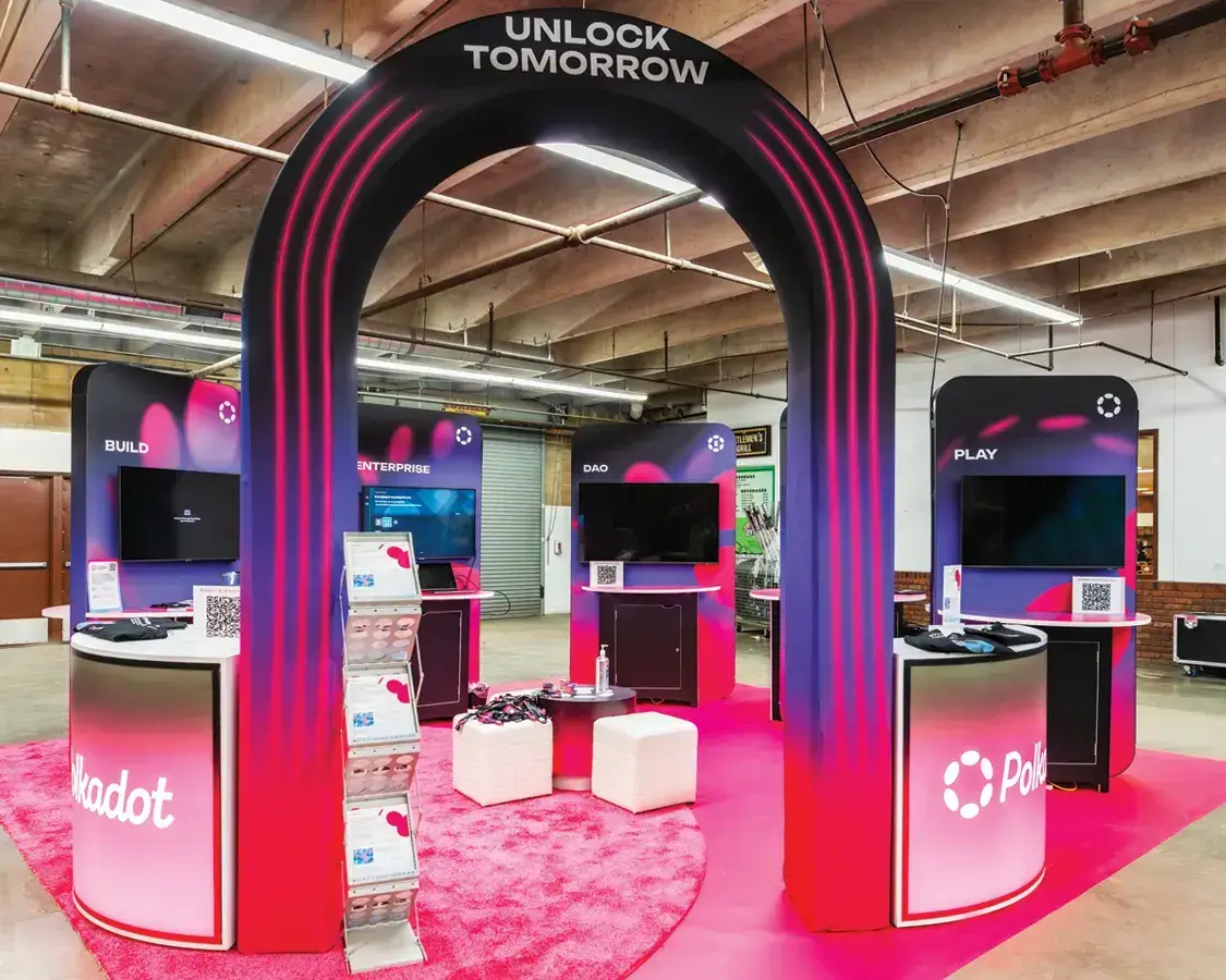 Polkadot - 20x20 Exhibition Stand Rentals at ETH Denver Show 2025, Denver, CO Polkadot - 20x20 Exhibition Stand Rentals at ETH Denver Show 2025, Denver, CO