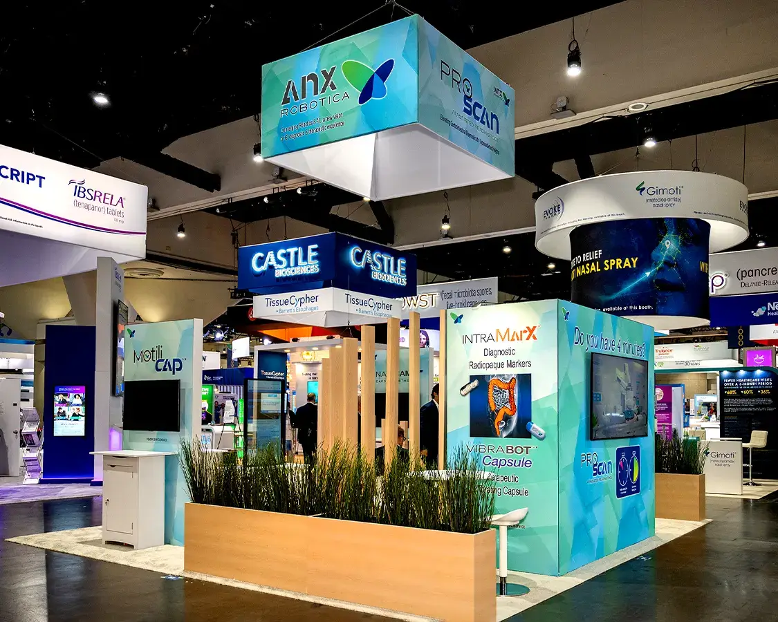 20x20 Trade Show Booth Rental for Anx at DDW, Designed and Built by Exponents in San Diego, CA