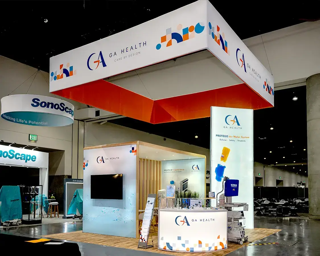GA HEALTH 20x20 Trade Show Exhibit Rental AT DDW Show 2025, San Diego, CA