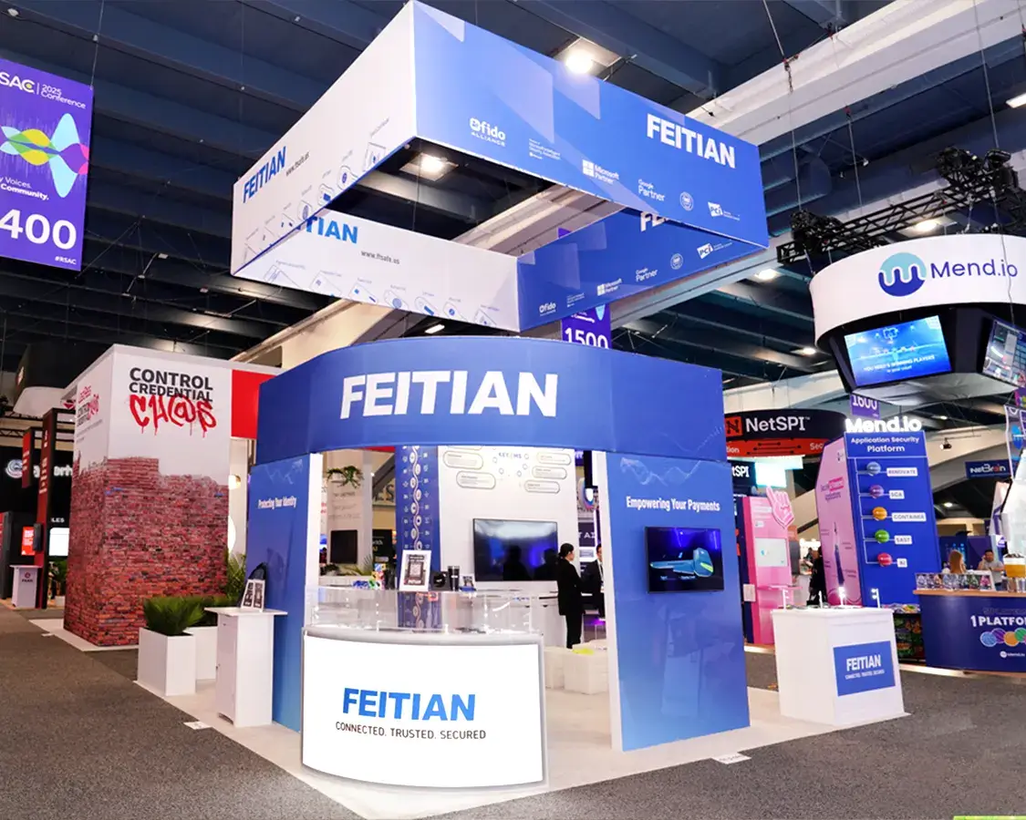 Feitian - 20×20 Trade Show Exhibit Rental at RSA Show, San Francisco, CA