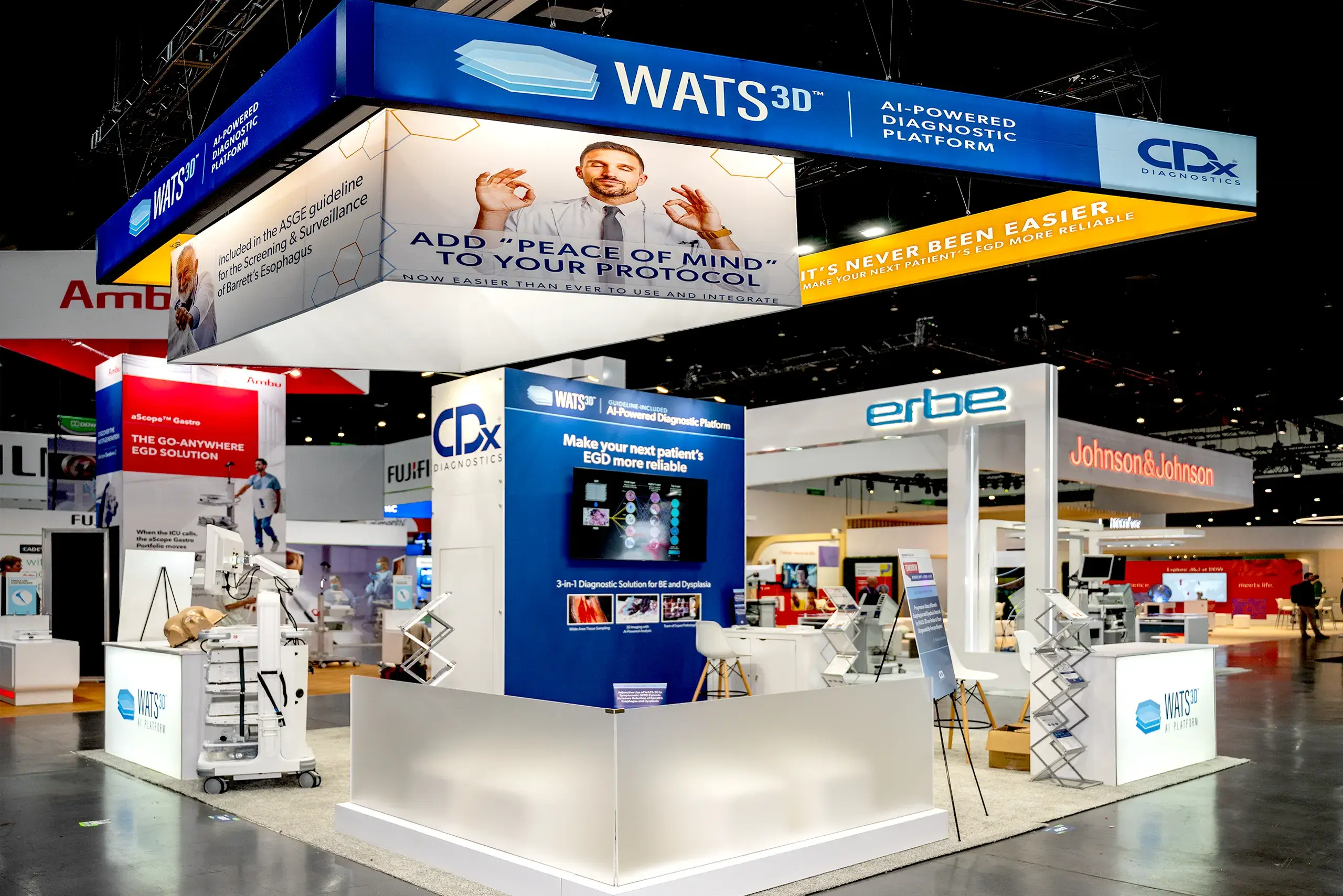 20×20 Trade Show Booth for CDx At DDW, Designed and Built By Exponents in San Diego