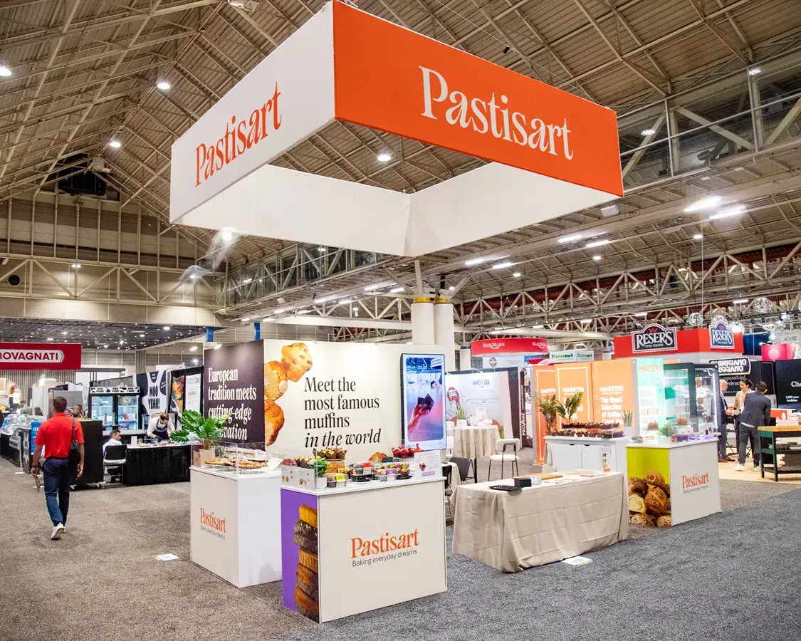 20×20 Trade Show Exhibit for Pastisart at IDDBA, Designed and Built By Exponents in New Orleans