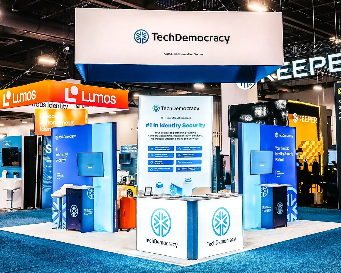 Techdemocracy - 20×20 Trade Show Exhibit at Identiverse 2025, Las Vegas, NV