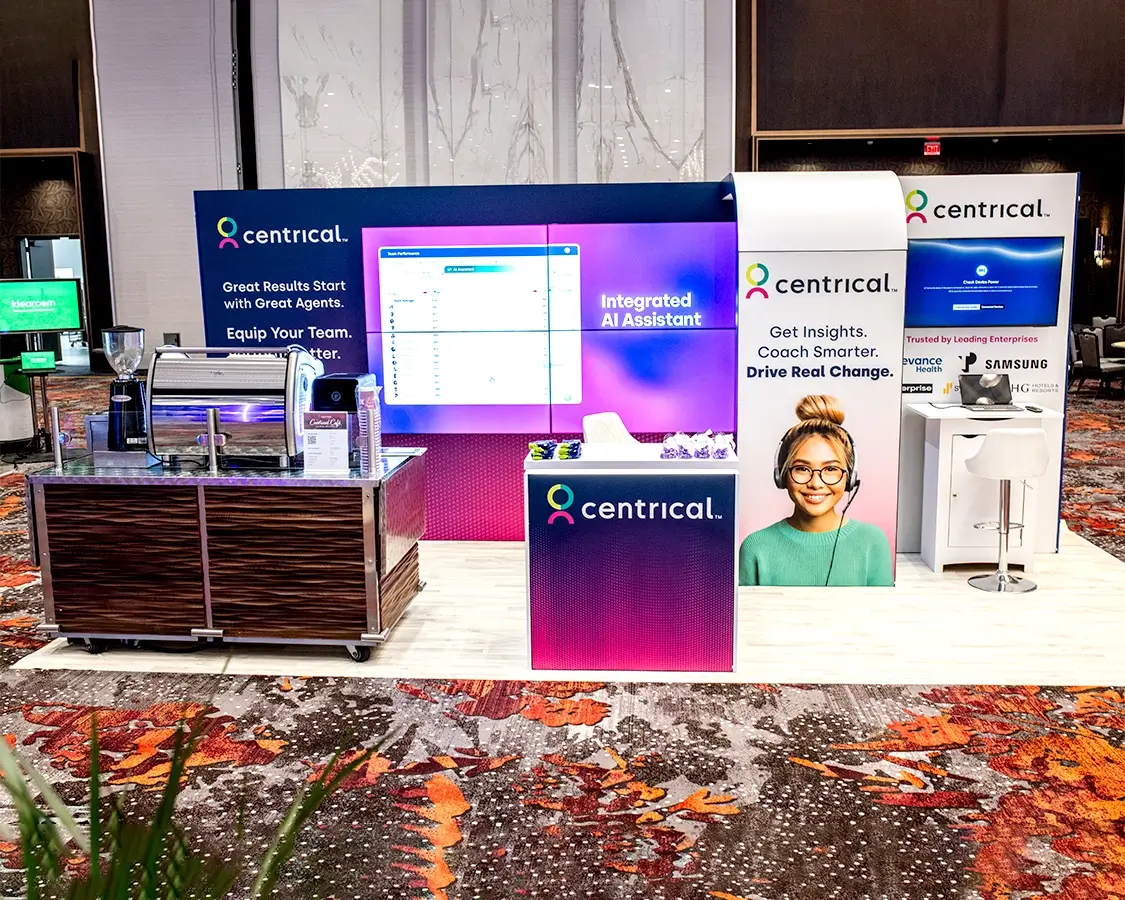 10x20 Trade Show Display for Centrical at CCW, Designed and Built by Exponents in Las Vegas, NV 10x20 Trade Show Display for Centrical at CCW, Designed and Built by Exponents in Las Vegas, NV