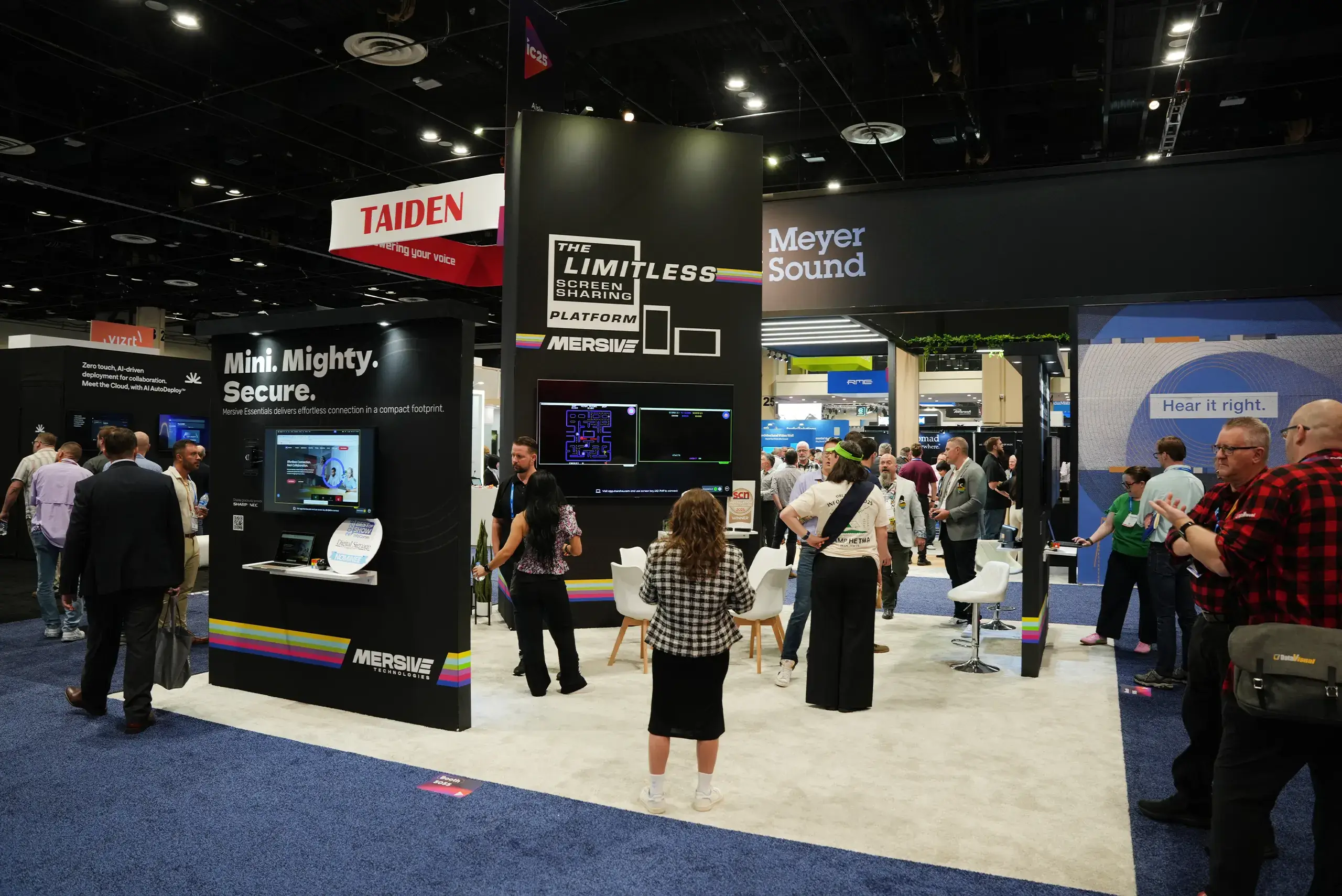 20×20 Trade Show Exhibit for Mersive At InfoComm, Designed and Built By Exponents in Orlando