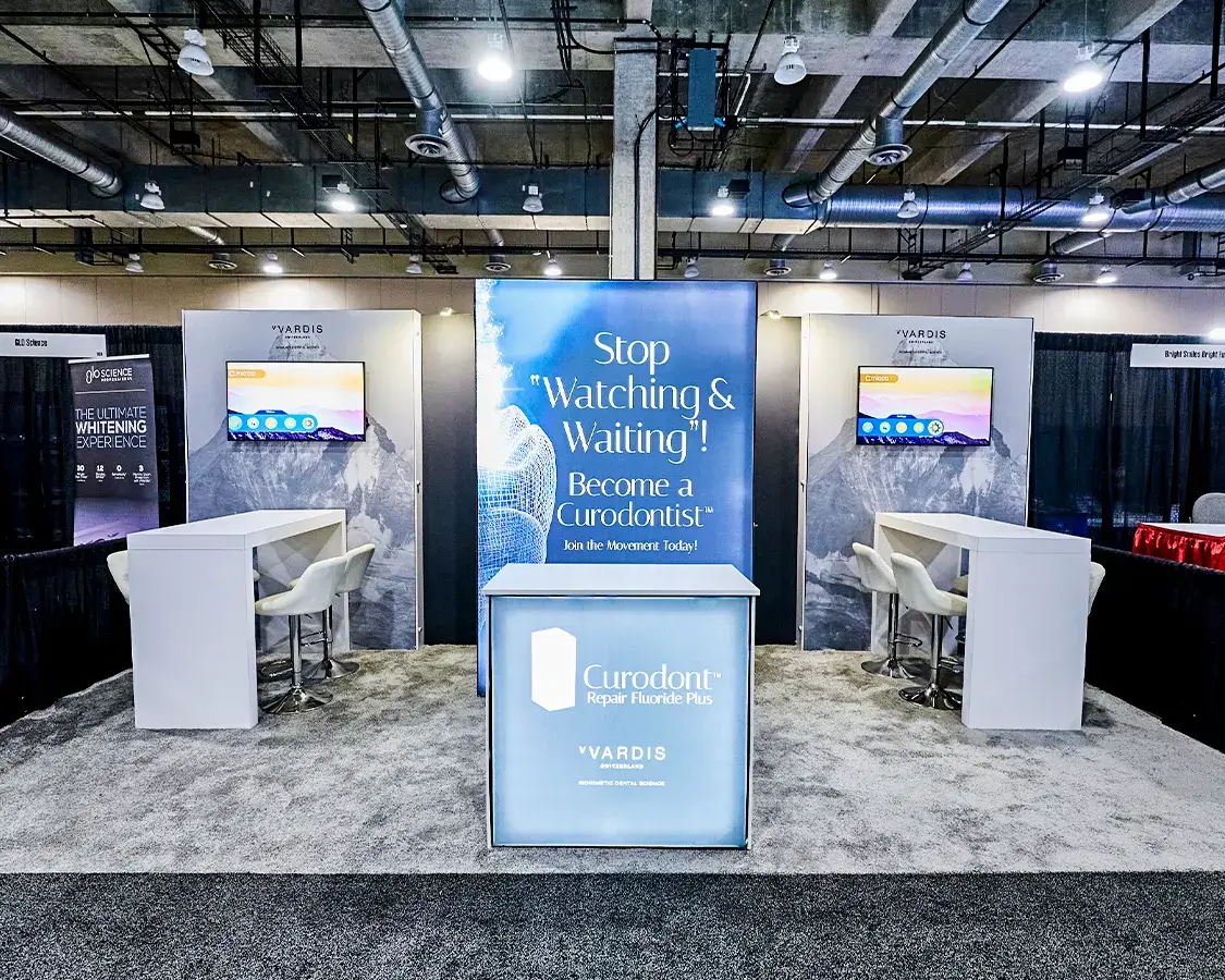 10×20 Trade Show Exhibit for Vvardis At RDH Under One Roof, Designed and Built By Exponents in Grapevine