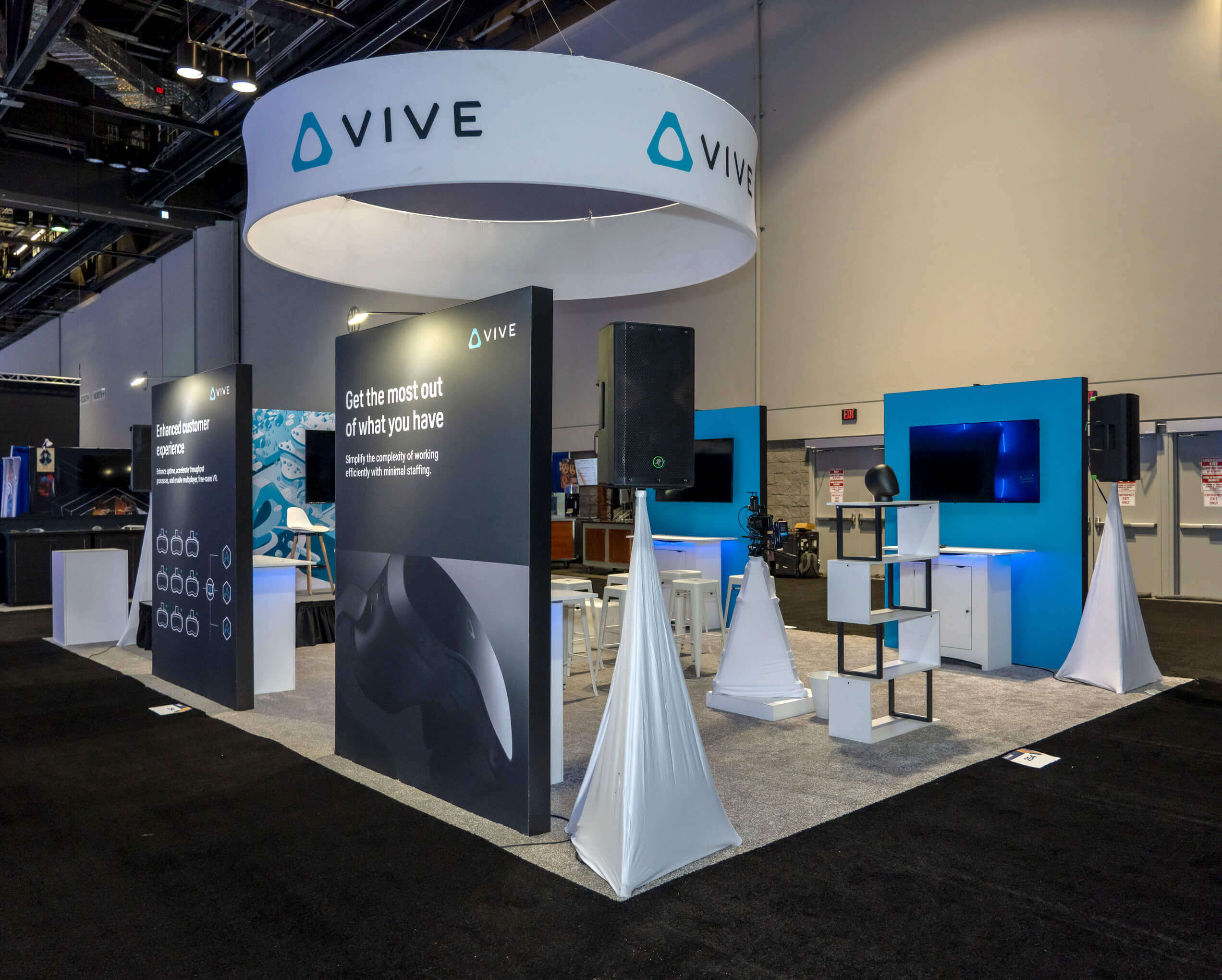 20x30 Trade Show Booth Rental for Vive at IAAPA Expo, Designed and Built by Exponents in Orlando, FL 20x30 Trade Show Booth Rental for Vive at IAAPA Expo, Designed and Built by Exponents in Orlando, FL