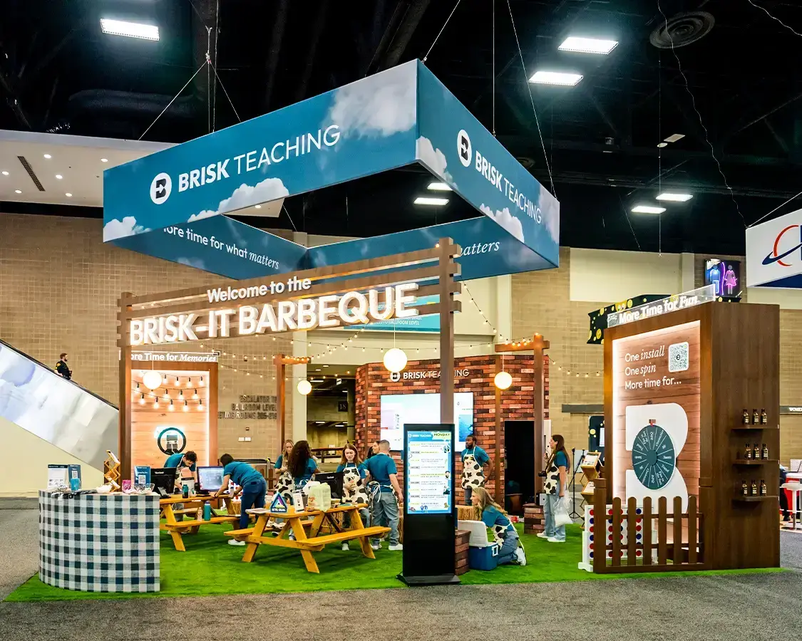 Brisk Teaching 30x30 Trade Show Booth at ISTE 2025, San Antonio, TX