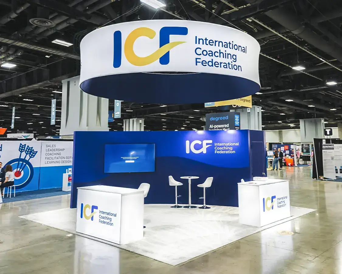 20×20 Trade Show Booth for ICF At ATD, Designed and Built By Exponents in Washington