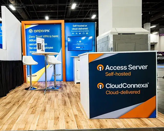 10x10 Trade Show Exhibit for openvpn at Black Hat 2025, Las Vegas, NV