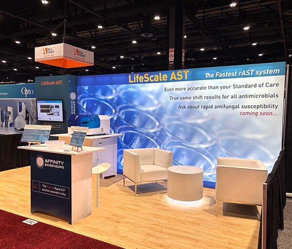 10x20 Affinity Trade Show Booth Rental at ADLM 2025, Chicago, IL