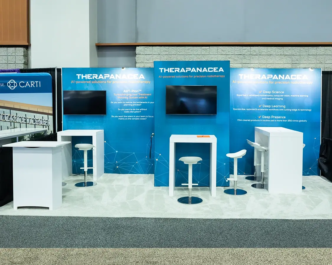10×20 Trade Show Exhibit for Therapanacea At AAPM, Designed and Built By Exponents in Washington