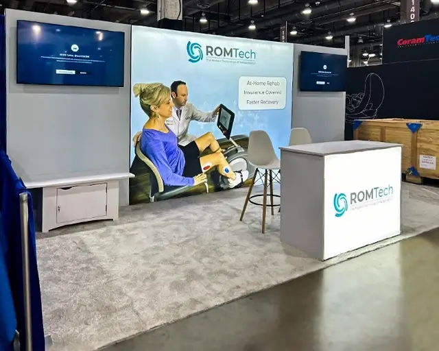 10x20 Trade Show Exhibit Rental for Romtech at AAHKS Show