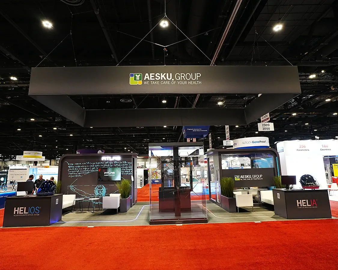 20x40 Trade Show Booth for Aesku at ADLM 2025, Chicago, IL