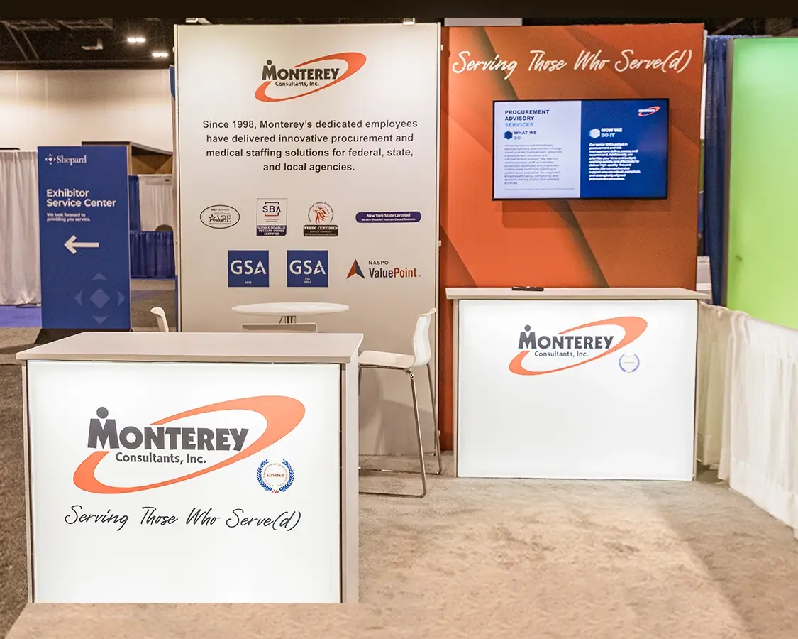 10x10 Trade Show Exhibit for Monterey Consultant at NGIP, Designed and Built by Exponents in Denver, CO 10x10 Trade Show Exhibit for Monterey Consultant at NGIP, Designed and Built by Exponents in Denver, CO
