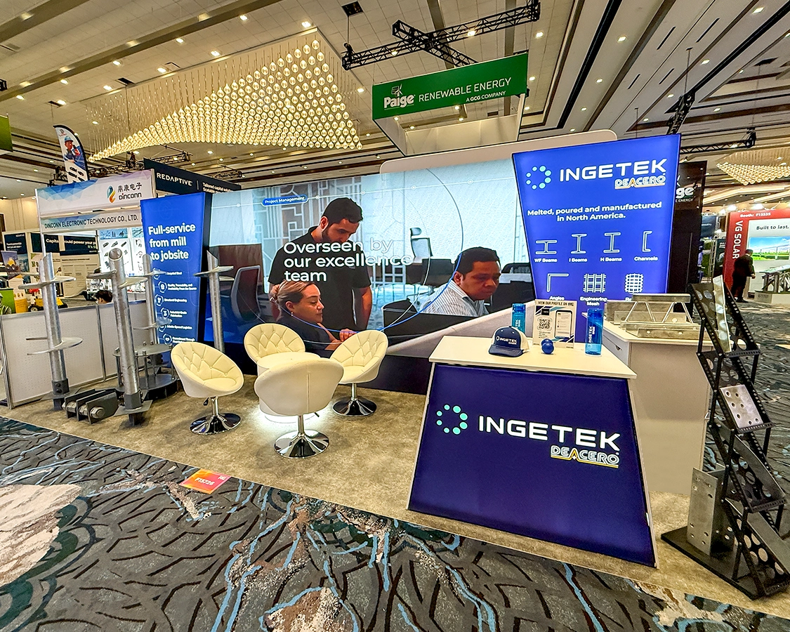 10x20 Custom Trade Show Booth for Ingetek At RE+ 2025, Designed and Built By Exponents in Las Vegas