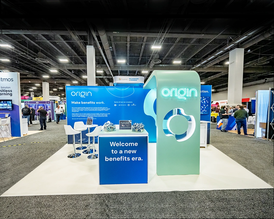 10x20 Custom Trade Show Exhibit for Origin at HR Tech 2025, Las Vegas, NV