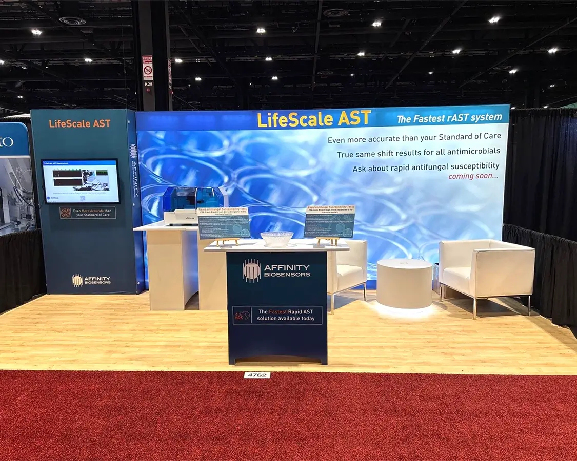 10×20 Exhibition Stands Rental for Affinity at ASM Microbe, Designed and Built By Exponents in Los Angeles