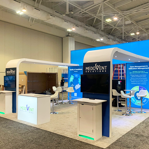 20x20 Trade Show Exhibit for Medovent at ACMA, Designed and Built by Exponents in Nashville