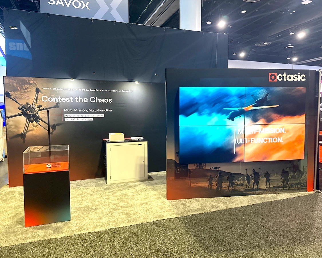 10×20 Trade Show Display for Octasic at SOF Week, Designed and Built by Exponents in Tampa