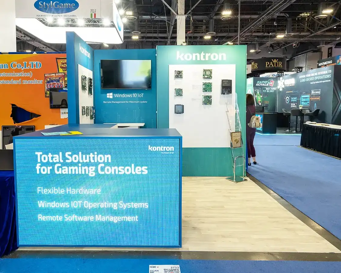 10x10 Trade Show Exhibit for Kontron at G2E 2025, Las Vegas, NV