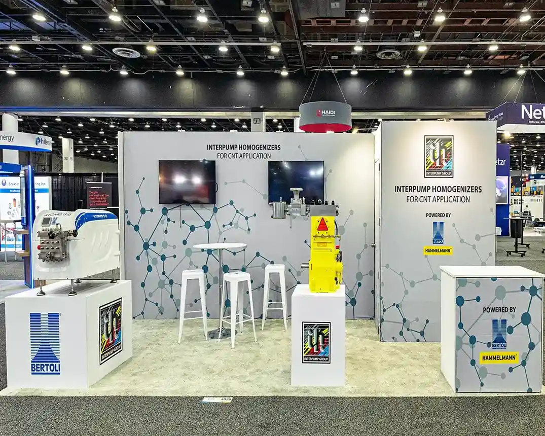10x20 Exhibit Booth Rental for Interpump at Battery Show 2025, Detroit, MI