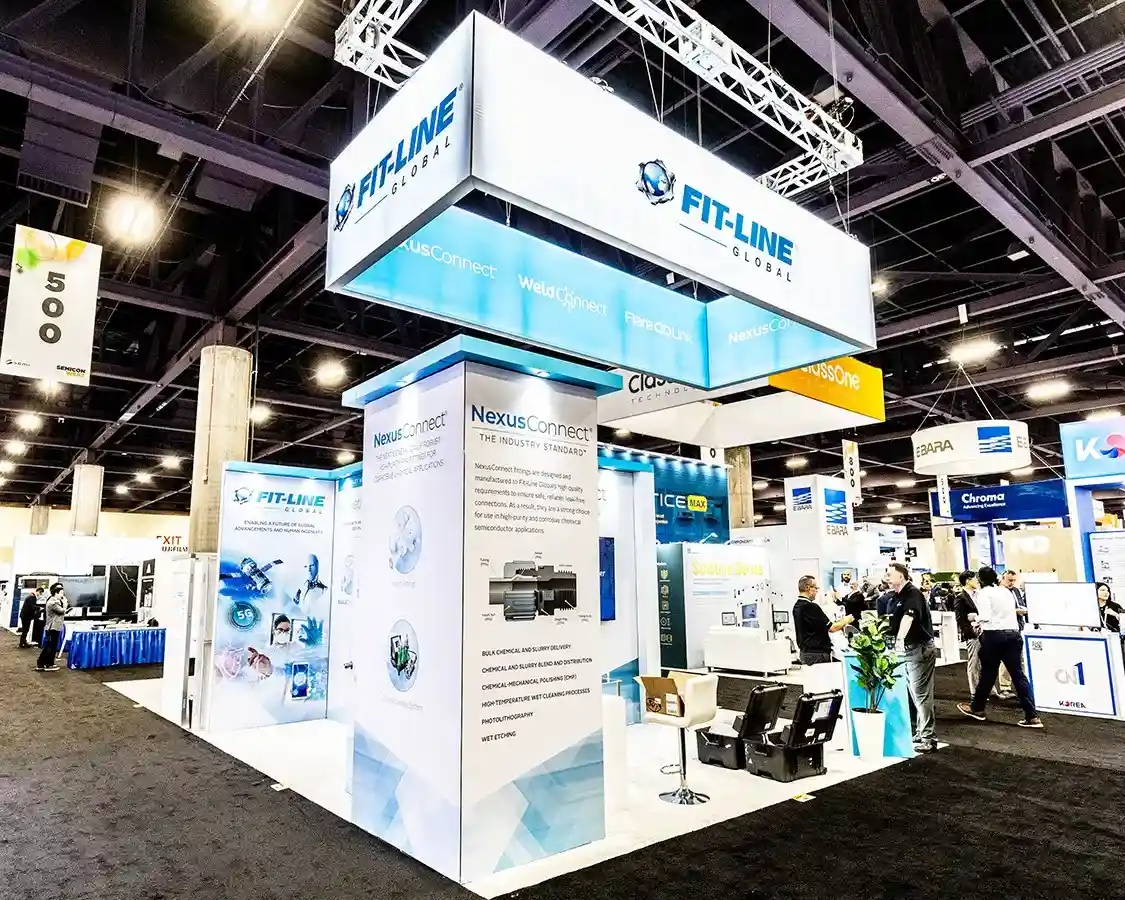 20x20 Custom Trade Show Exhibit for Fitline at Semicon West 2025, Phoenix, AZ
