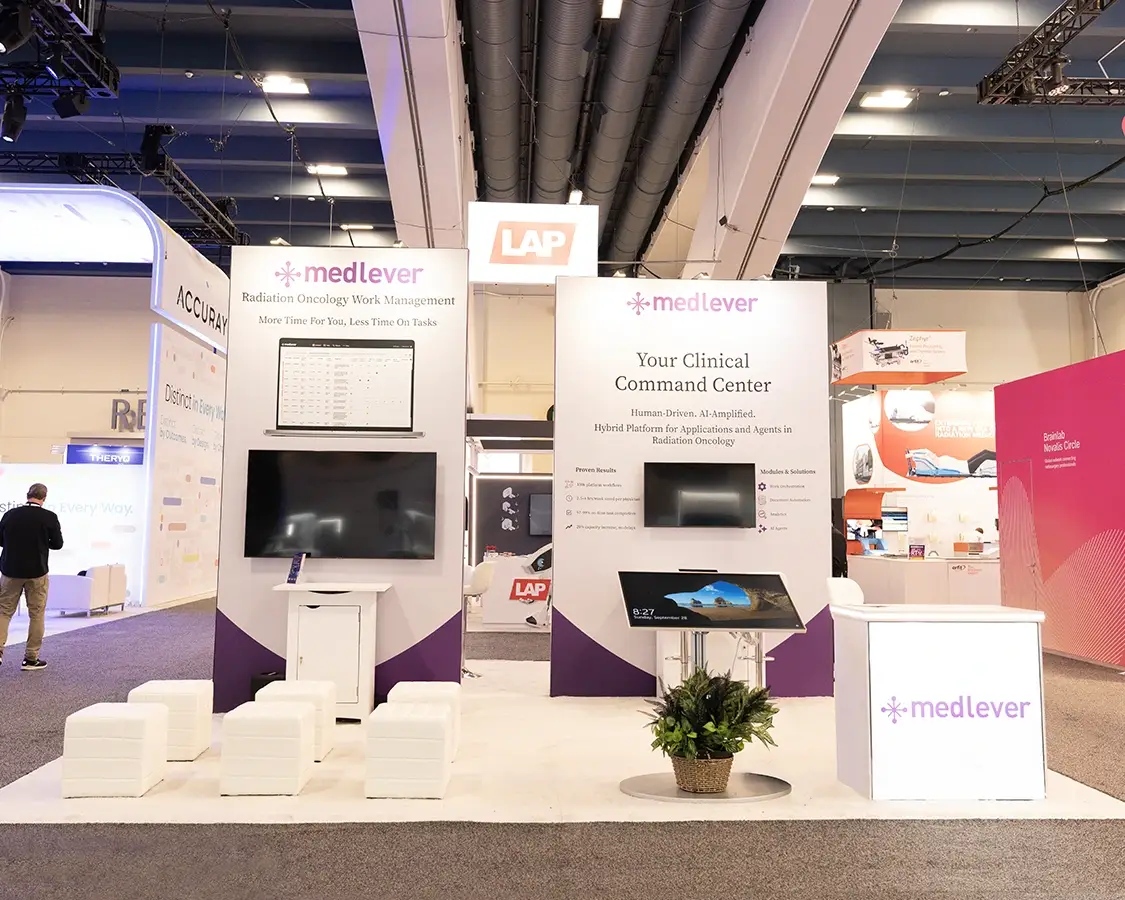 20x20 Custom Trade Show Exhibit for medlever at Astro, Designed and Build By Exponents in San Francisco 20x20 Custom Trade Show Exhibit for medlever at Astro, Designed and Build By Exponents in San Francisco