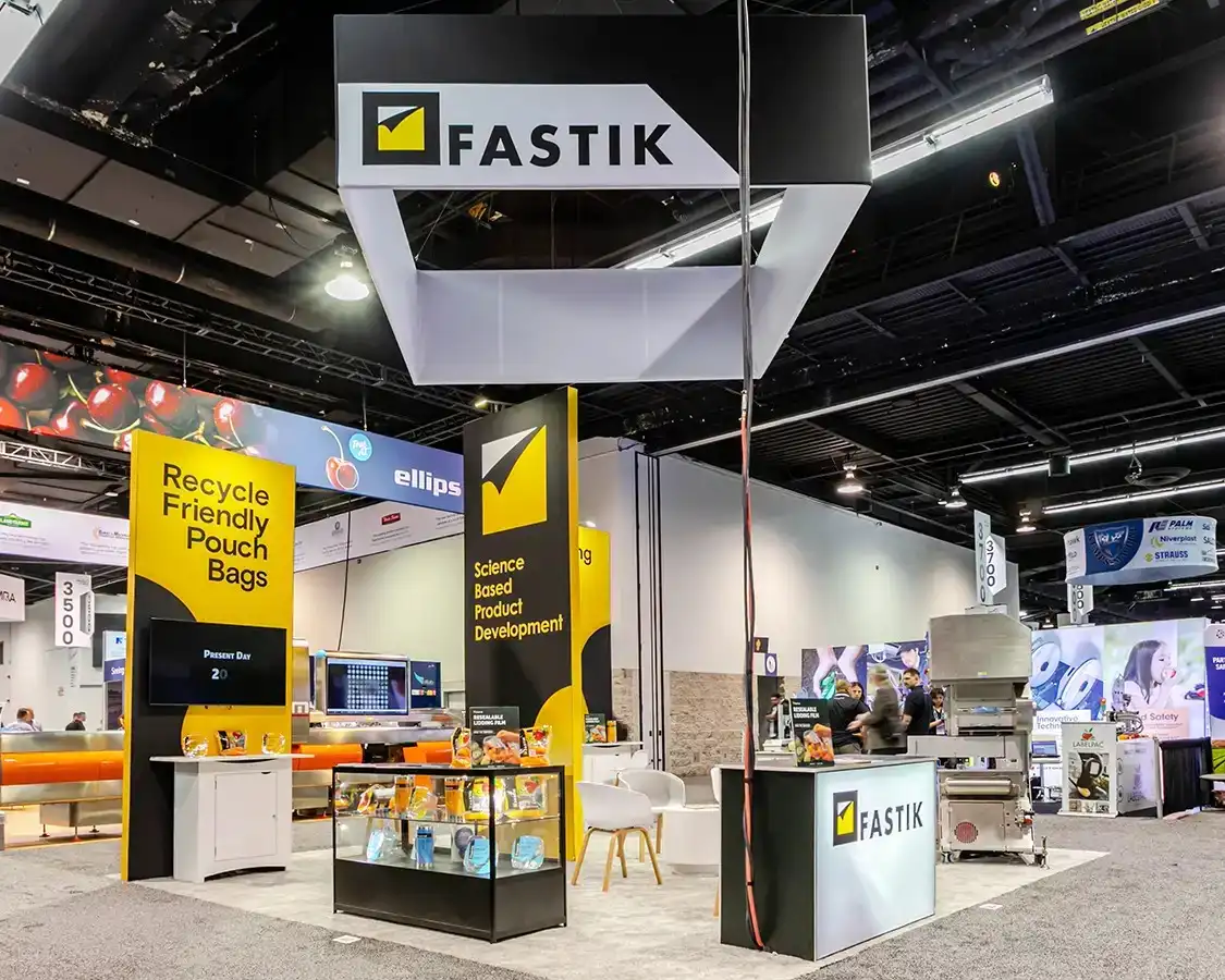 20x20 Exhibit Booth Rental for fastik at Global Produce Floral Show 2025, Designed and Built By Exponents in Anaheim, CA