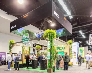 20x20 Trade Show Booth for IFCO at Global Produce Floral Show 2025, Designed and Built By Exponents in Anaheim, CA