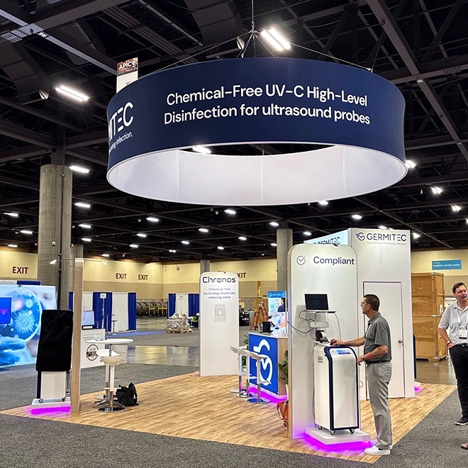 20x20 Trade Show Exhibit Booth for Germitec at APIC 2025, Designed and Built by Exponents in Phoenix, AZ