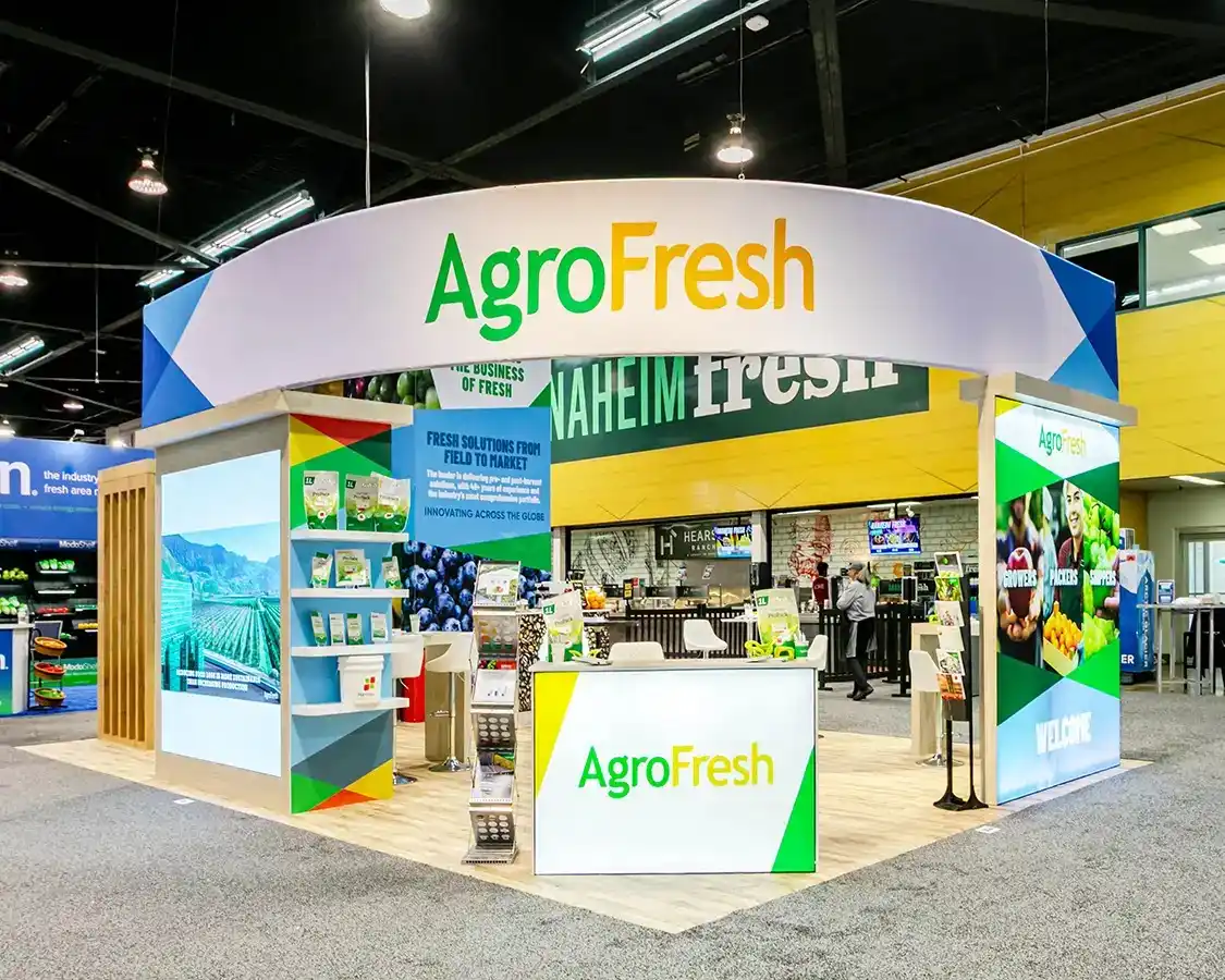 20x30 Exhibit Rental for Agro-Fresh at Global Produce Floral Show 2025, Designed and Built By Exponents in Anaheim, CA