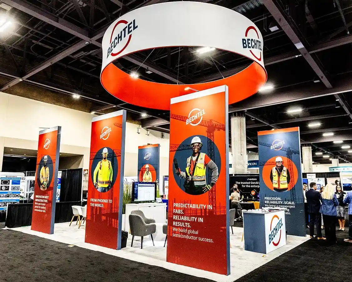 20x30 Rental Trade Show Booth for Bechtel at Semicon West 2025, Phoenix, AZ